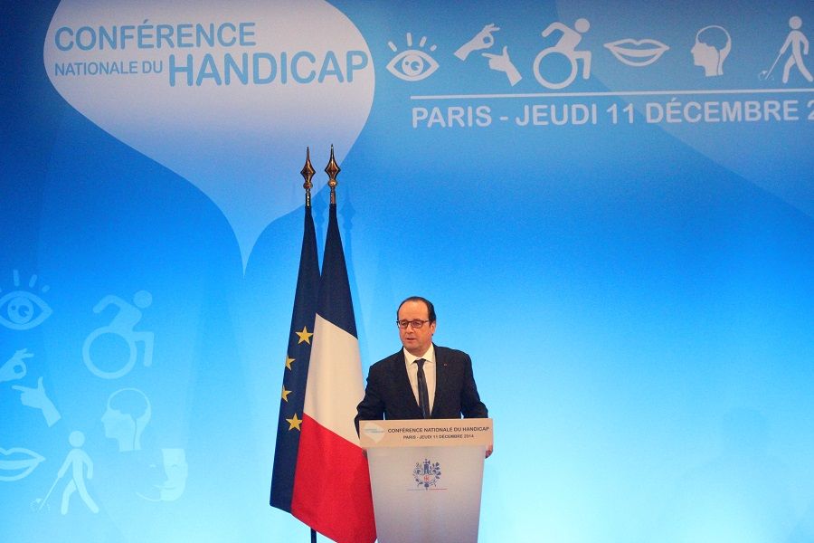 François HOLLANDE lors de son discours de clôture de la Conférence Nationale en décembre 2014