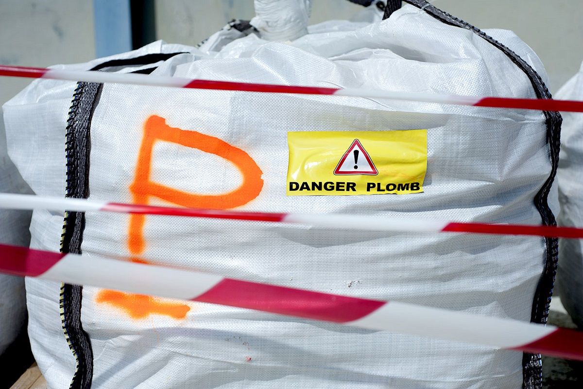 dechet de plomb sur un chantier dechet
