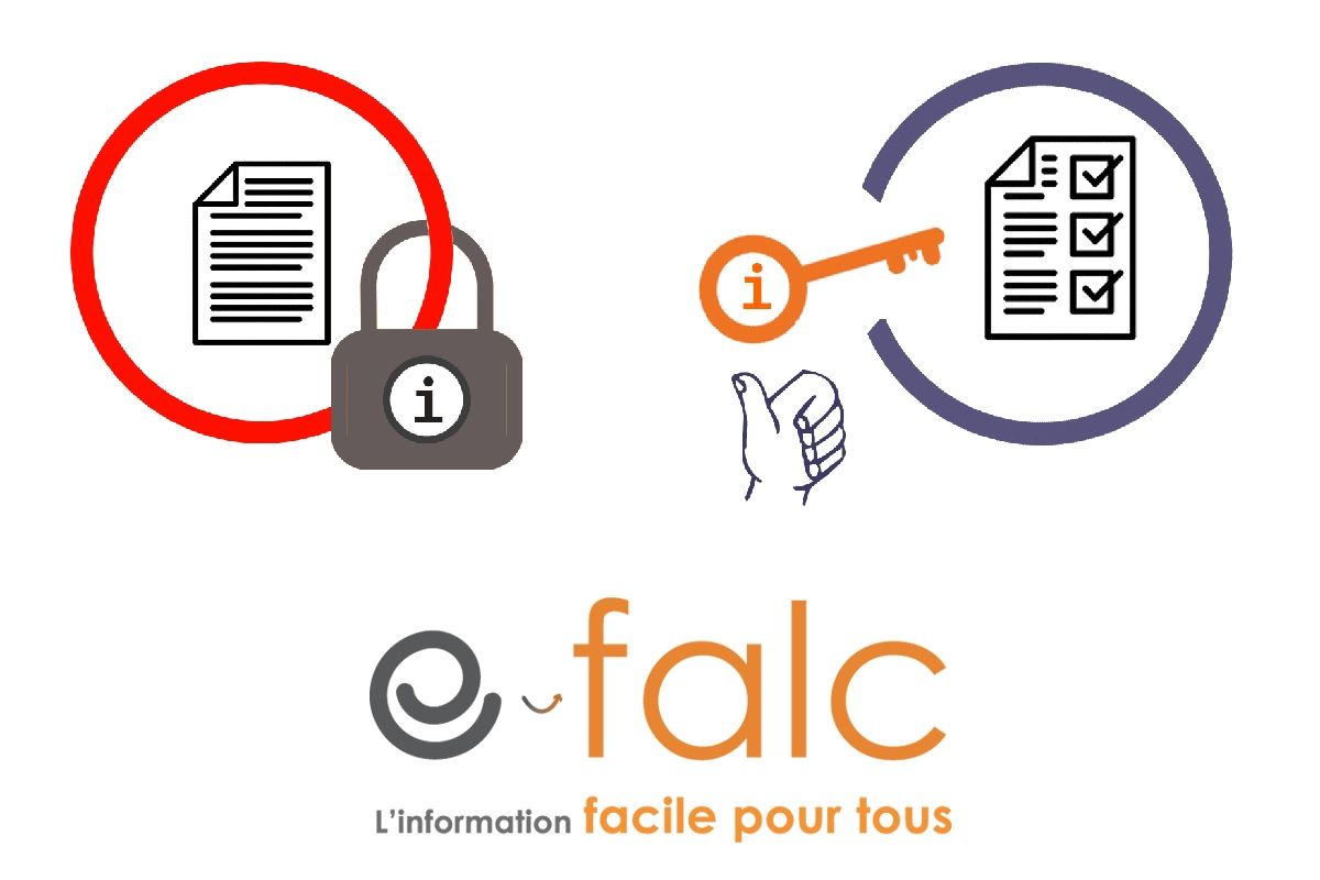 La clef de l acces a l information avec en dessous le logo projet e falc