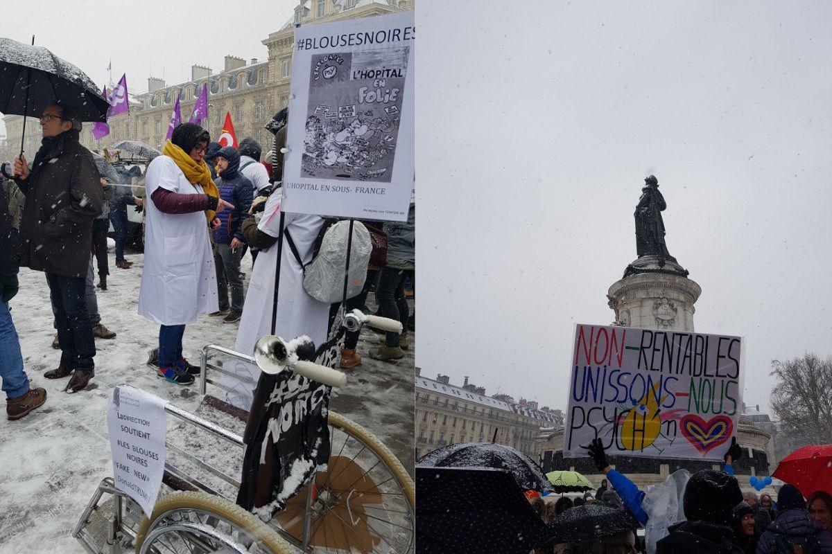 la psychiatrie hospitalière aura mobilisé un plus de trois cents personnes ce jour à paris 50670