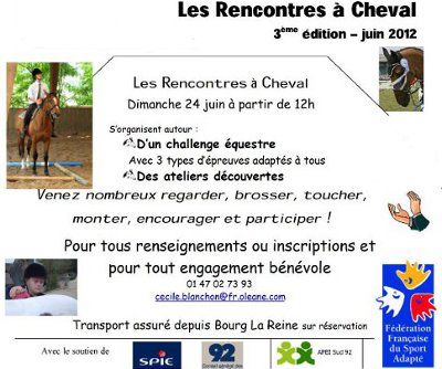 Affiche manifestation troisi&egrave;me &eacute;dition des rencontres a cheval