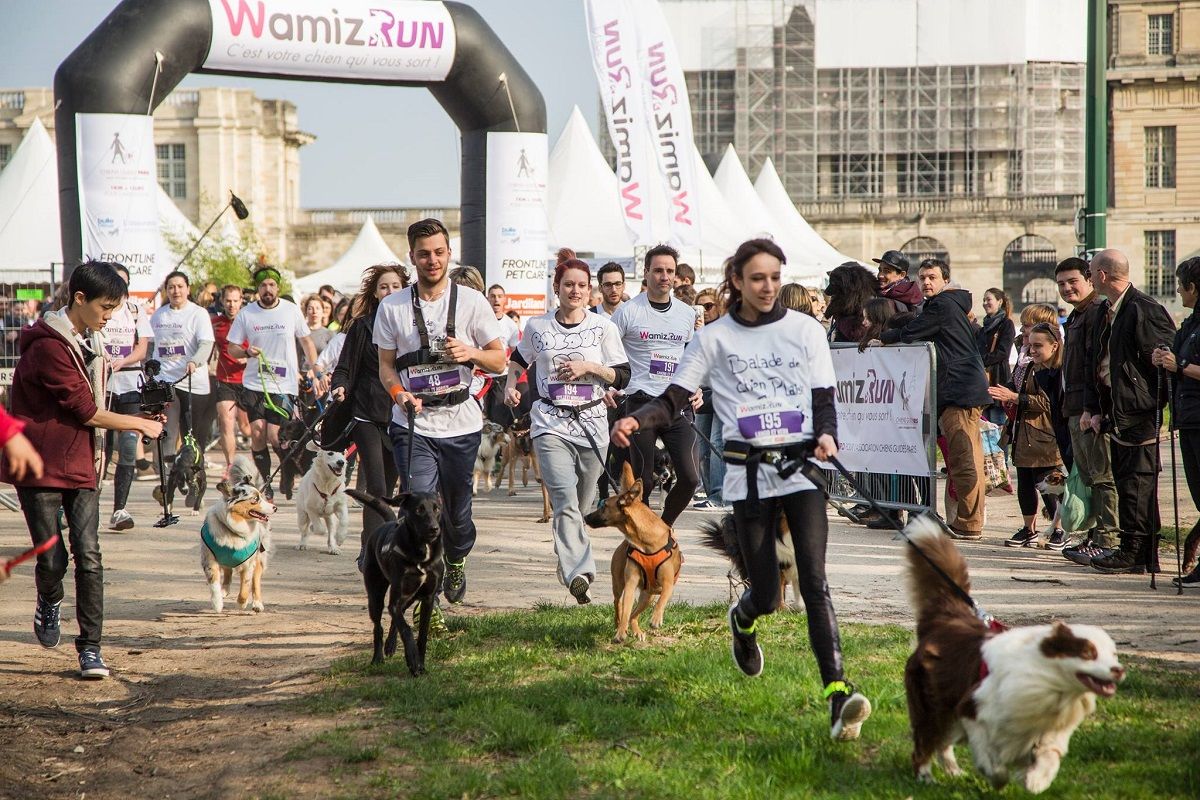Top depart de la course de quatre kilometre en diection du bois de vincenne