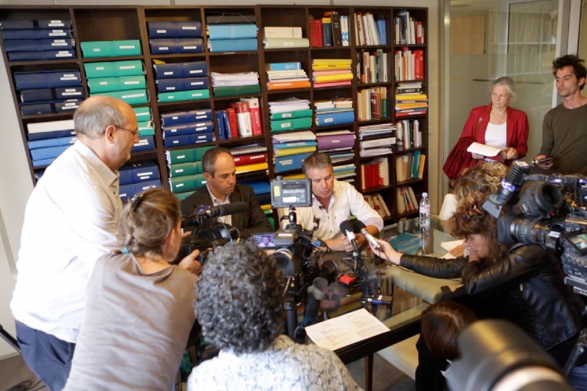 Paul FRANCOIS et son avocat Me Francois LAFFORGUE le 10 septembre a Paris