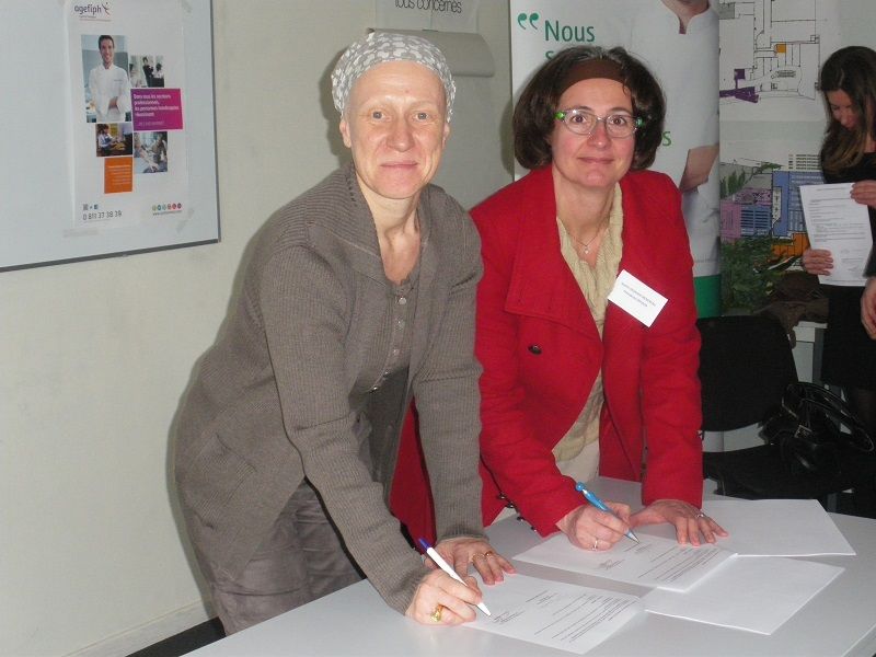 Sophie GEORGER-MENEREAU, Présidente Opcalia PDL et Catherine LOGEAIS, Déléguée régionale Agefiph PDL