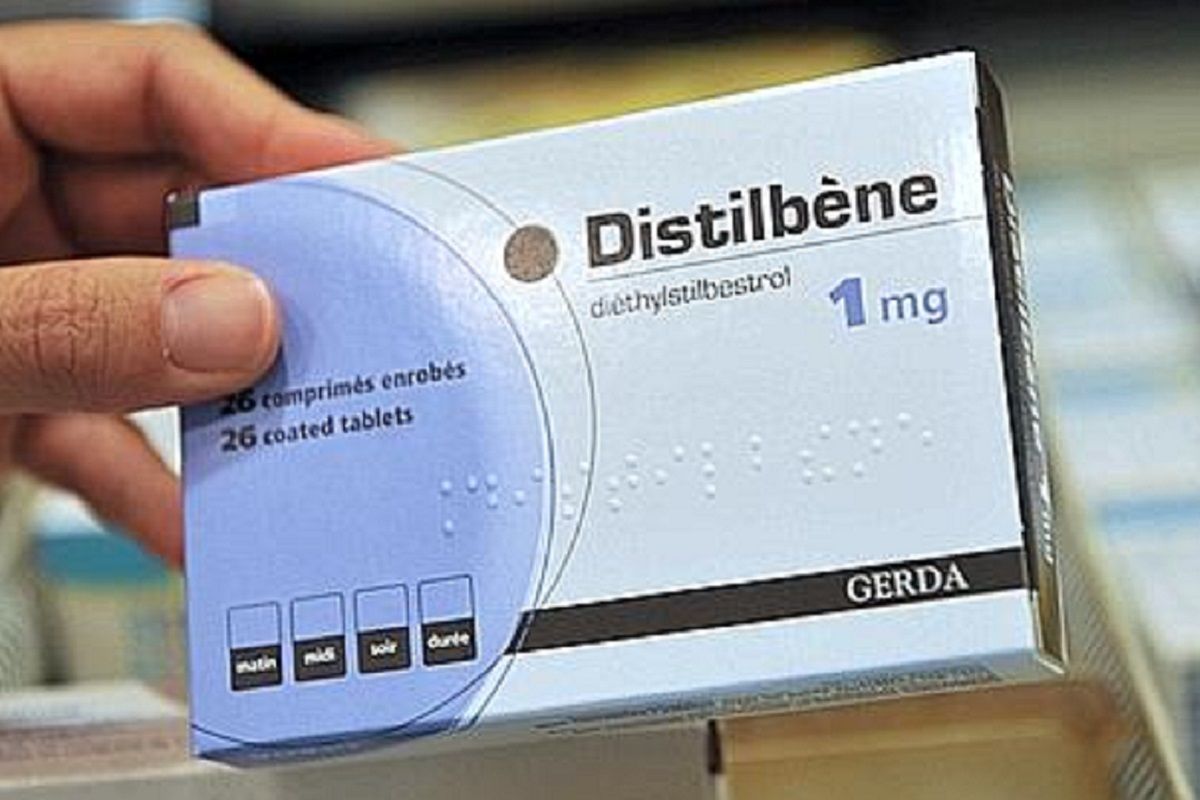 Une boite de médicament de distilbene 1mg 959ca