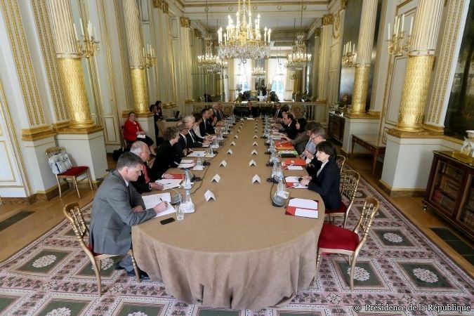 Les représentant des associations a eleysee