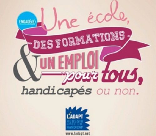 Affiche partielle de l'adapt pour la manifestation intitulé les jeunes au coeur du combat de l'ADAPT