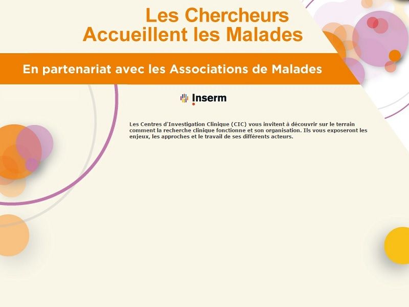 Affiche les chercheurs acceuillent les malades