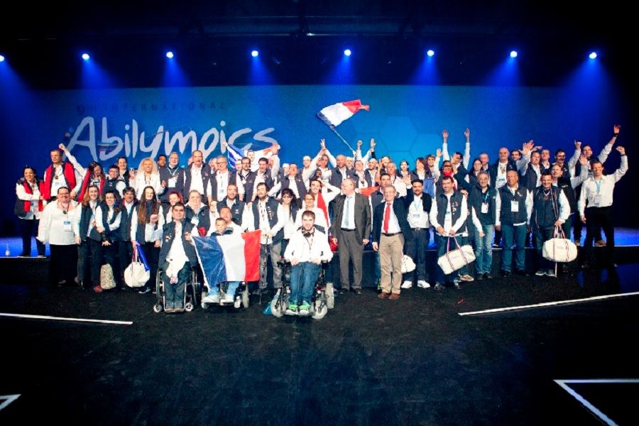 Equipe de France lors des Abilympics en mars 2016 a Bordeaux lors de competition mondiale