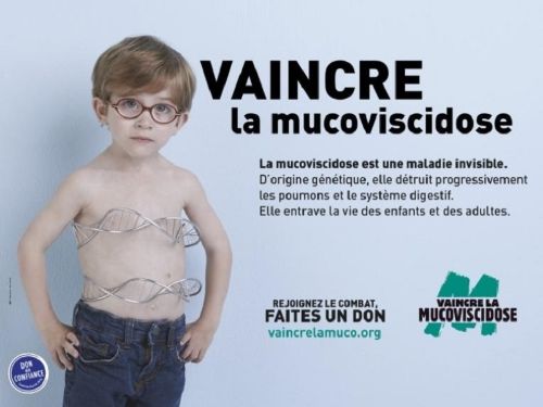 Affiche de la campagne de l'association vaincre la mucoviscidose 2013