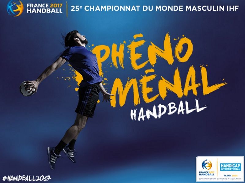 Affiche soutien championnat du monde handball handicap international