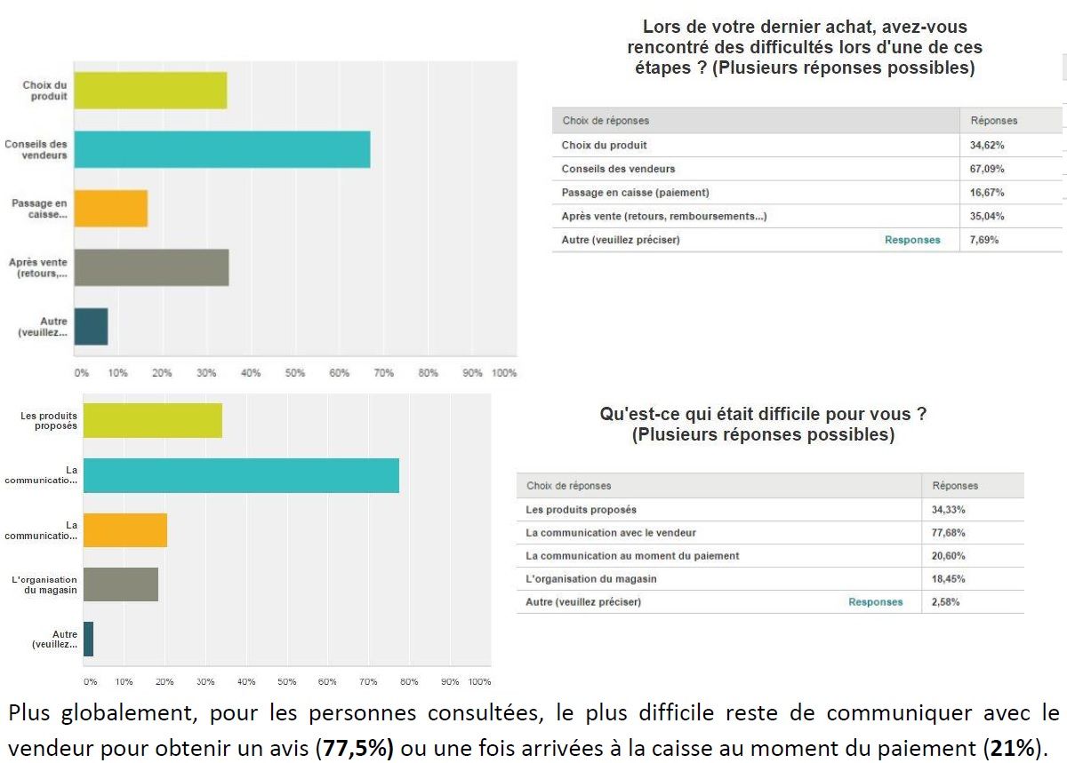 Graphisme sur le sondage realise par DEAFI sur les sourds