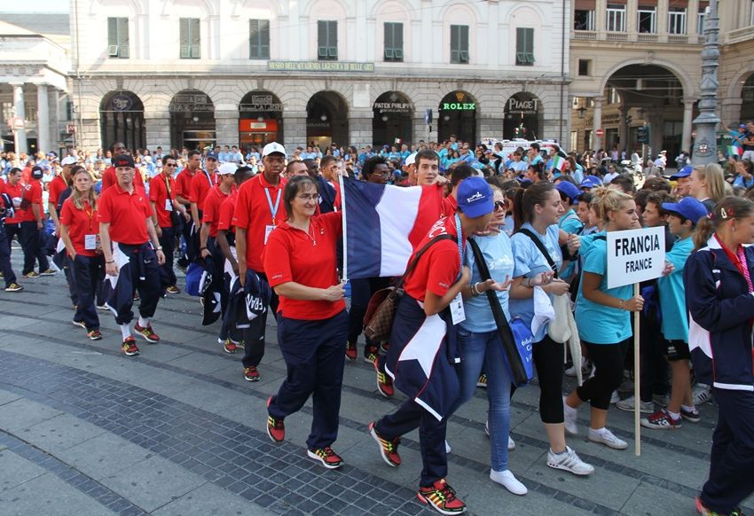 C&eacute;r&eacute;monie d'ouverture des jeux mondiaux en italie