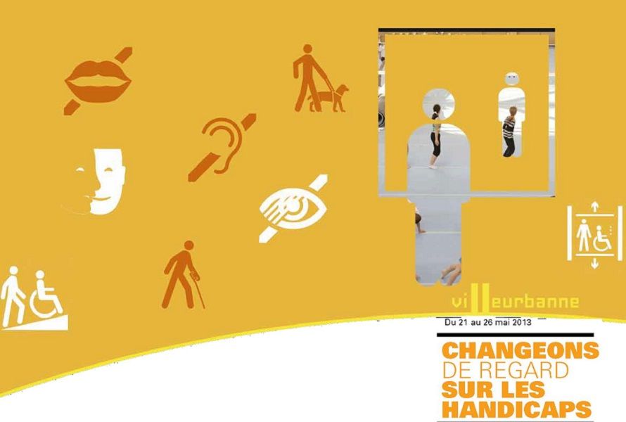 Affiche de la semaine de sensibilisation sur le handicap Villeurbanne dans le Rhône