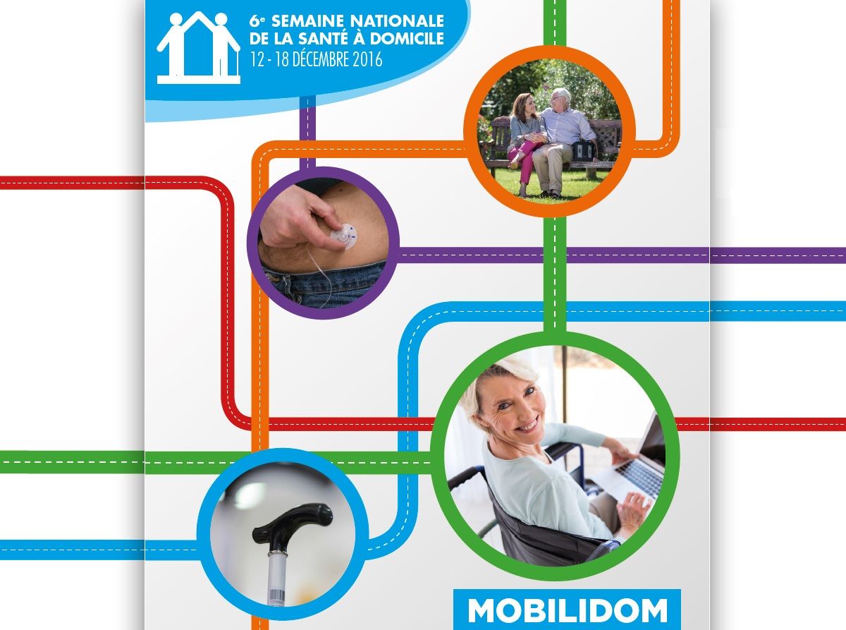 Affiche sixieme edition de la semaine nationale de la sante a domicile