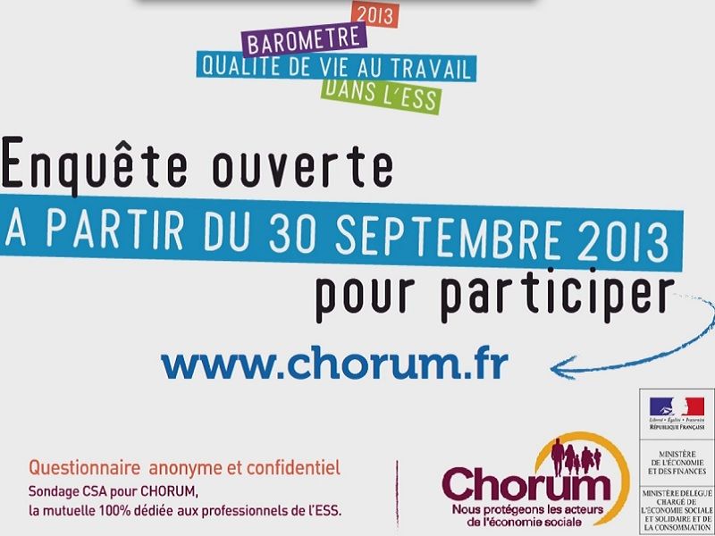 Affiche baromètre qualité de vie au travail dans l'ESS