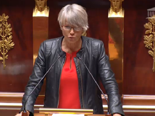 Veronique MASSONNEAU a la tribune
