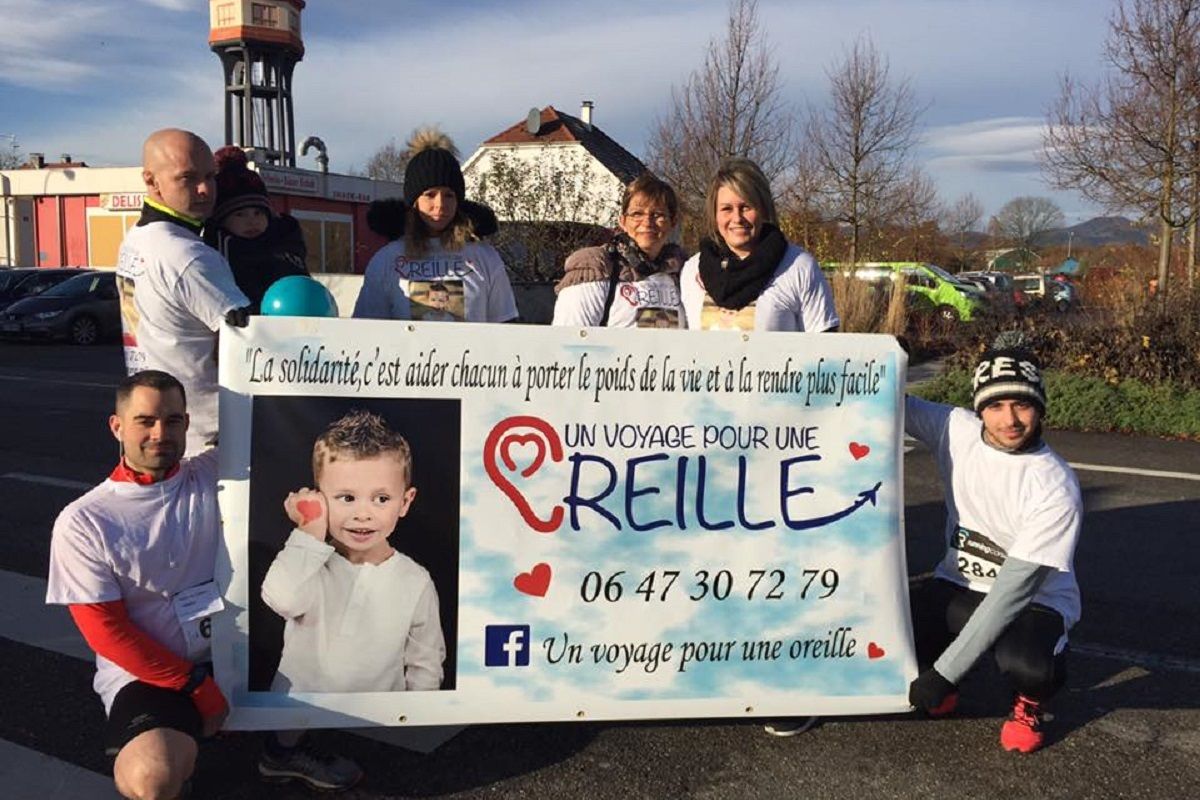 Une equipe de sportif qui ont couru pour les 10 km de la sainte barbe a wittelsheim en novembre 2016