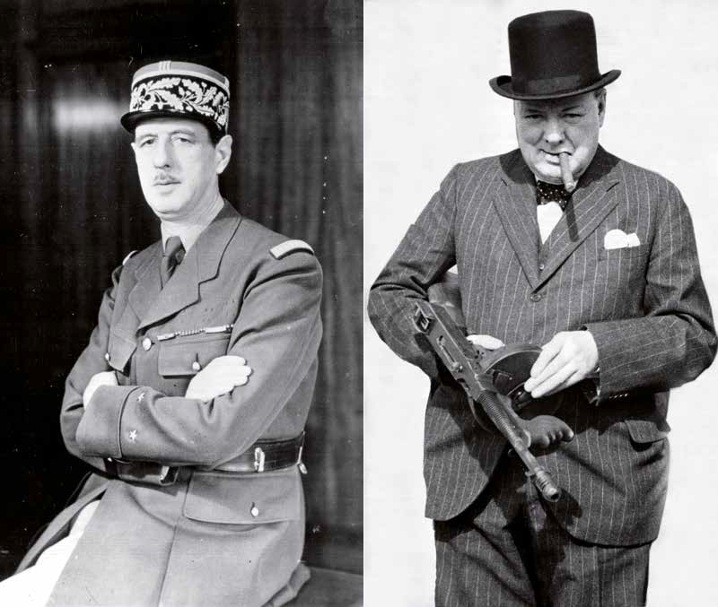 Charles De GAULE et Wiston CHURCHILL