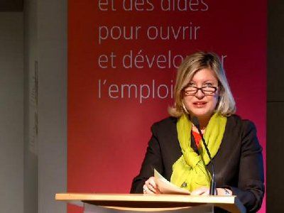 La pr&eacute;sidente Odile MENNETEAU pr&eacute;sentant les 25 ans d'action de l'AGEFIPH depuis sa cr&eacute;ation en 1987 &copy; FHI/E.Globt.TV