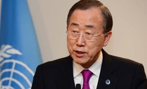 Le Secretaire général des Nations-Unies, Ban Ki-Moon lançant un appel pour l'autisme