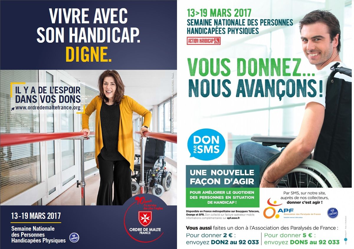 Affiche Semaine nationale du handicap physique Affiche Ordre de Malte et APF