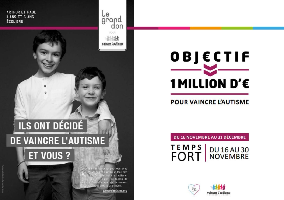 Affiche de la campagne Le Grand Don organise par Vainvre l Autisme