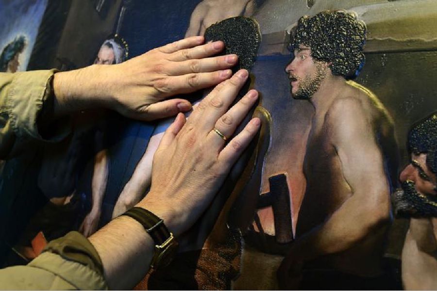 Exposition speciale Touchez le Prado au musee du Prado a Madrid en Espagne