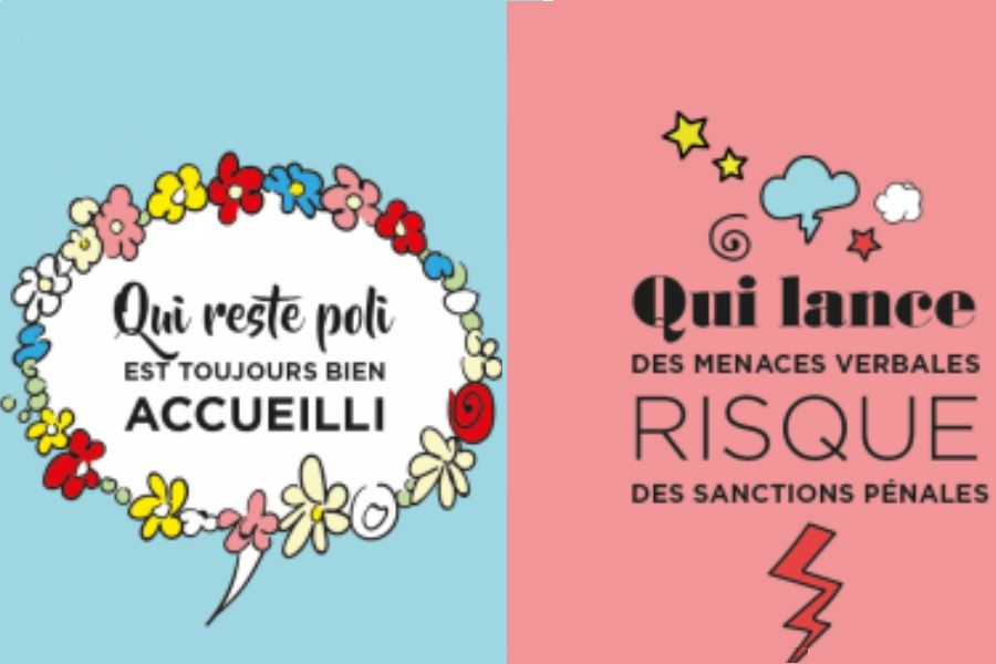 Affiche Campagne CNAF contre la violence pysique ou verbal