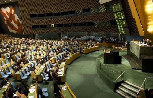 Session de l'Assemblée générale, au siège des Nations Unies à New York,
