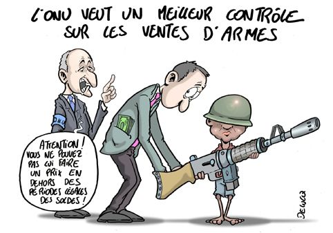 Commerce des armes dans le monde (illustration)