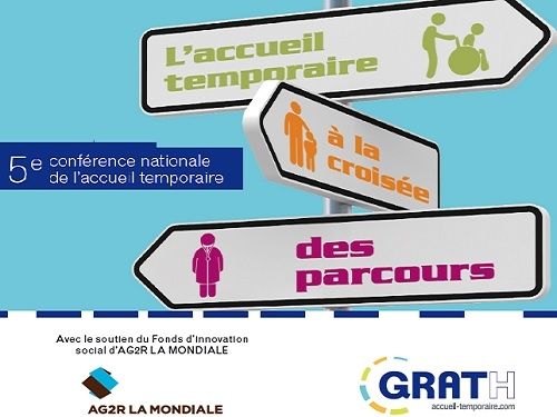 Affiche de la conférence nationale l'accueil temporaire organisé par le GRAT