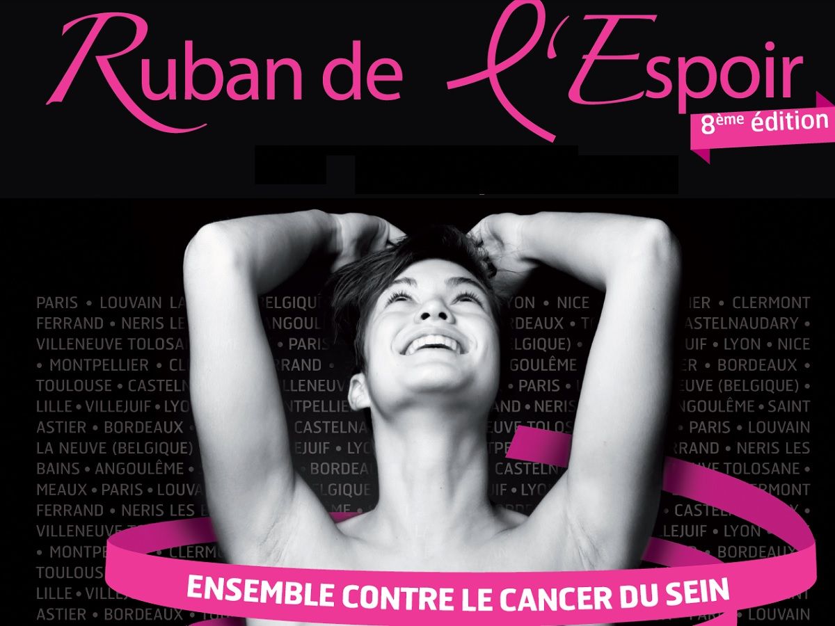 Affiche Manifestation Ruban de l espoir lutte contre le cancer du sein