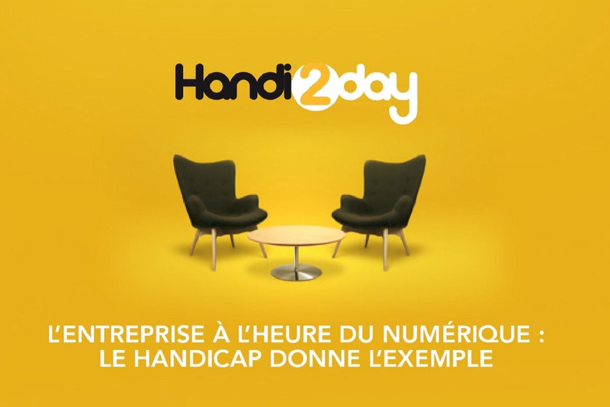 Affiche manifestation pour l emploi organise par Handi2day